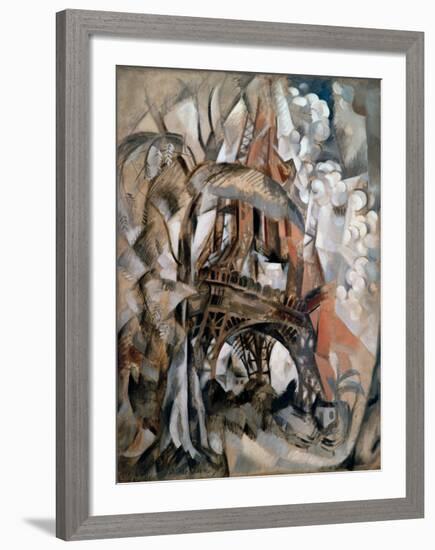 The Eiffel Tower with Trees, 1910-Robert Delaunay-Framed Giclee Print