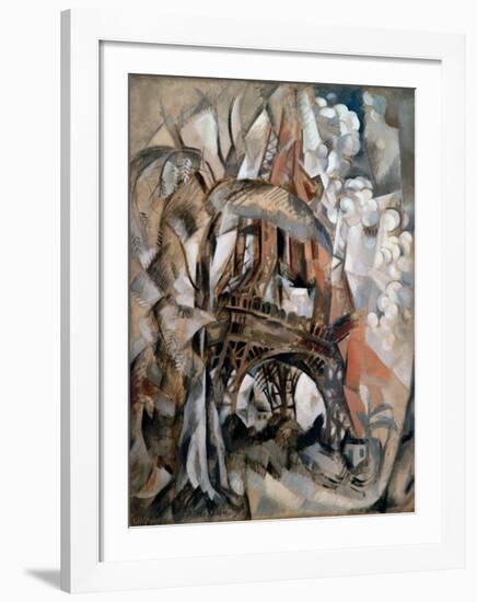 The Eiffel Tower with Trees, 1910-Robert Delaunay-Framed Giclee Print