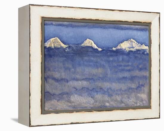The Eiger, Monch and Jungfrau Peaks Above the Foggy Sea-Ferdinand Hodler-Framed Premier Image Canvas