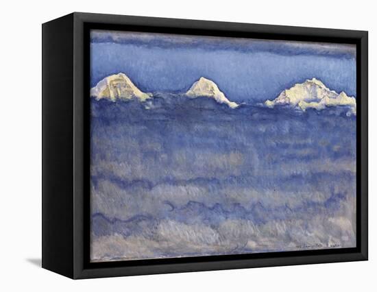 The Eiger, Monch and Jungfrau Peaks Above the Foggy Sea-Ferdinand Hodler-Framed Premier Image Canvas