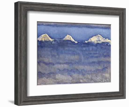 The Eiger, Monch and Jungfrau Peaks Above the Foggy Sea-Ferdinand Hodler-Framed Photographic Print