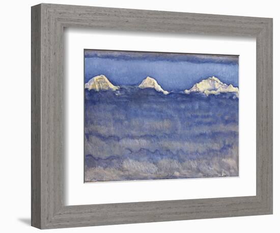 The Eiger, Monch and Jungfrau Peaks Above the Foggy Sea-Ferdinand Hodler-Framed Photographic Print