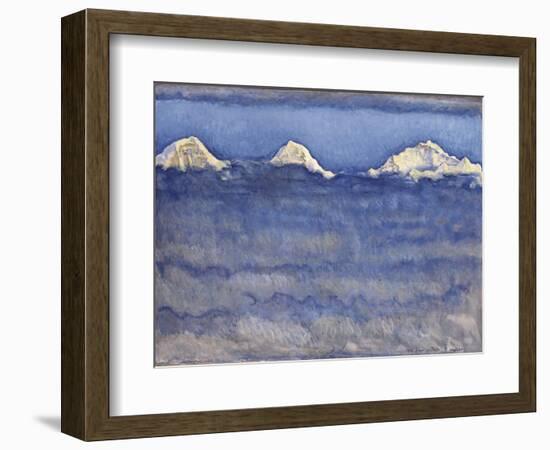 The Eiger, Monch and Jungfrau Peaks Above the Foggy Sea-Ferdinand Hodler-Framed Photographic Print