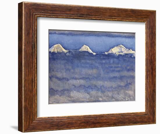 The Eiger, Monch and Jungfrau Peaks Above the Foggy Sea-Ferdinand Hodler-Framed Photographic Print