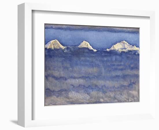 The Eiger, Monch and Jungfrau Peaks Above the Foggy Sea-Ferdinand Hodler-Framed Photographic Print