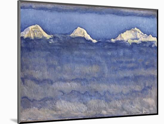 The Eiger, Monch and Jungfrau Peaks Above the Foggy Sea-Ferdinand Hodler-Mounted Photographic Print