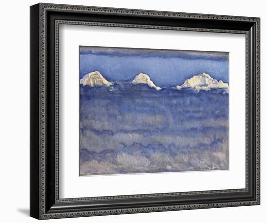 The Eiger, Monch and Jungfrau Peaks Above the Foggy Sea-Ferdinand Hodler-Framed Photographic Print