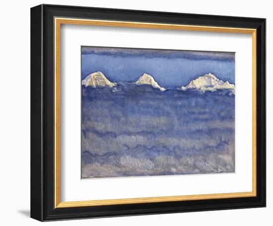 The Eiger, Monch and Jungfrau Peaks Above the Foggy Sea-Ferdinand Hodler-Framed Photographic Print