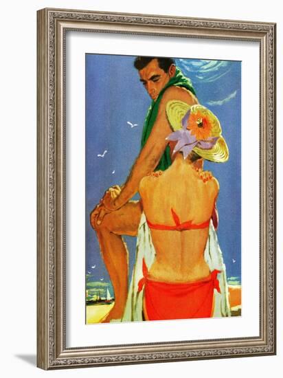 The Eighteenth Bachelor - Saturday Evening Post "Leading Ladies", September 27, 1958 pg.30-Lynn Buckhman-Framed Giclee Print