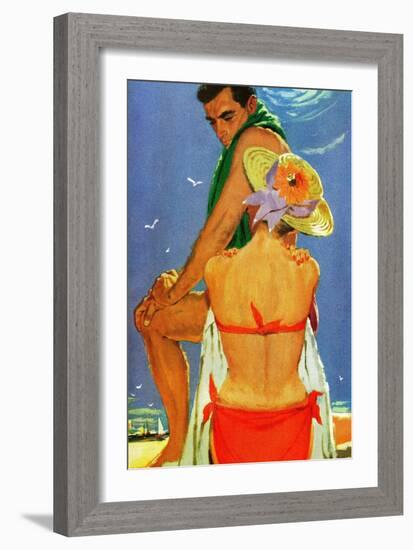 The Eighteenth Bachelor - Saturday Evening Post "Leading Ladies", September 27, 1958 pg.30-Lynn Buckhman-Framed Giclee Print