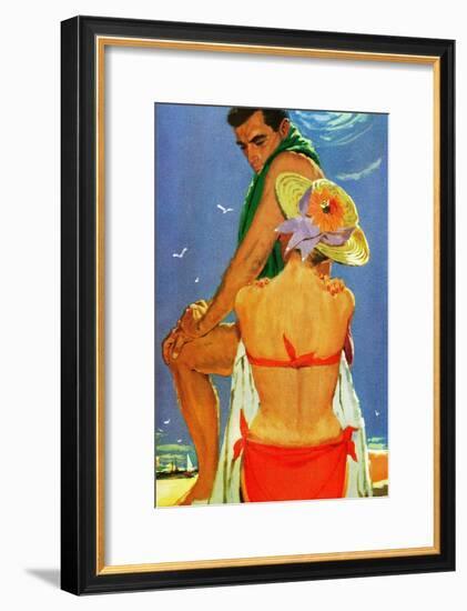 The Eighteenth Bachelor - Saturday Evening Post "Leading Ladies", September 27, 1958 pg.30-Lynn Buckhman-Framed Giclee Print