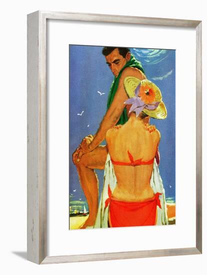 The Eighteenth Bachelor - Saturday Evening Post "Leading Ladies", September 27, 1958 pg.30-Lynn Buckhman-Framed Giclee Print