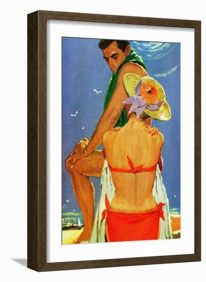 The Eighteenth Bachelor - Saturday Evening Post "Leading Ladies", September 27, 1958 pg.30-Lynn Buckhman-Framed Giclee Print