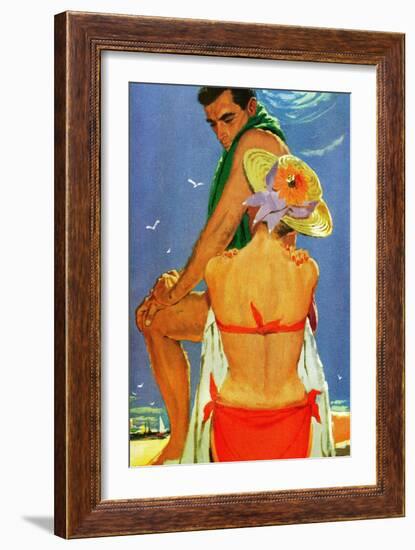 The Eighteenth Bachelor - Saturday Evening Post "Leading Ladies", September 27, 1958 pg.30-Lynn Buckhman-Framed Giclee Print