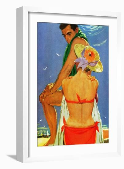 The Eighteenth Bachelor - Saturday Evening Post "Leading Ladies", September 27, 1958 pg.30-Lynn Buckhman-Framed Giclee Print