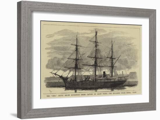 The Eira Arctic Relief Expedition under Captain Sir Allen Young, the Exploring Steam Vessel Hope-William Lionel Wyllie-Framed Giclee Print