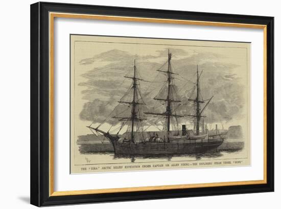 The Eira Arctic Relief Expedition under Captain Sir Allen Young, the Exploring Steam Vessel Hope-William Lionel Wyllie-Framed Giclee Print