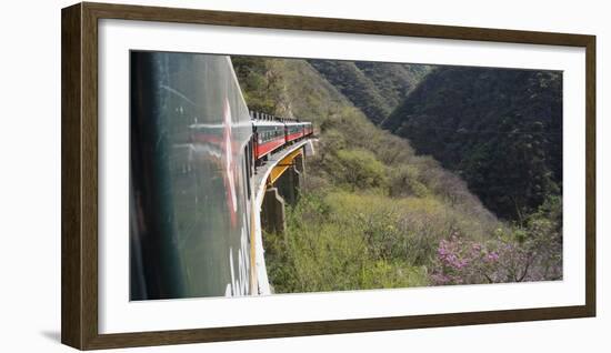 The El Chepe railway from Fuerte to Creel along the Copper canyon, Mexico, North America-Peter Groenendijk-Framed Photographic Print