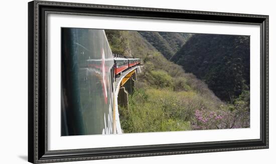 The El Chepe railway from Fuerte to Creel along the Copper canyon, Mexico, North America-Peter Groenendijk-Framed Photographic Print