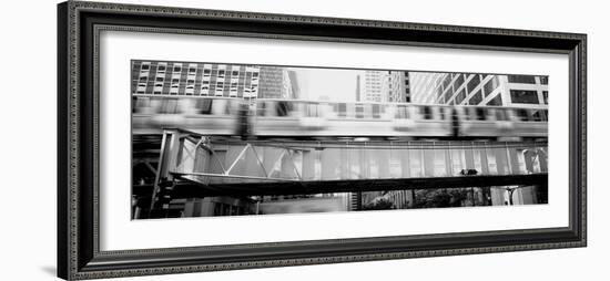 The El Elevated Train Chicago Il-null-Framed Photographic Print