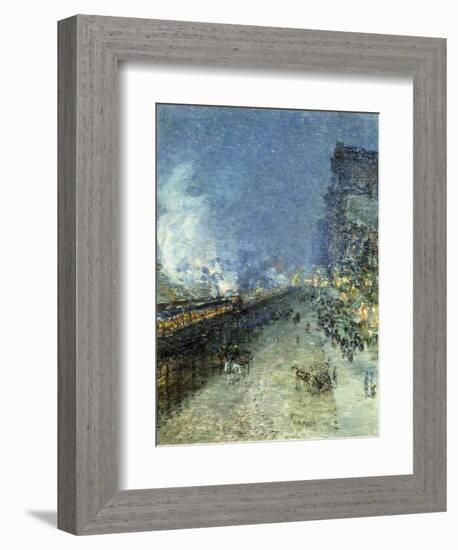 The El, New York, 1894-Childe Hassam-Framed Giclee Print