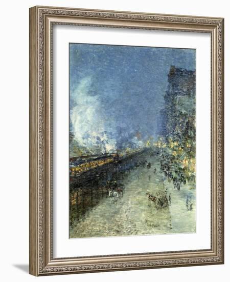 The El, New York-Childe Hassam-Framed Giclee Print