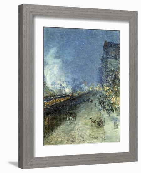 The El, New York-Childe Hassam-Framed Giclee Print