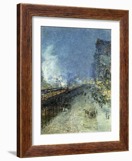 The El, New York-Childe Hassam-Framed Giclee Print