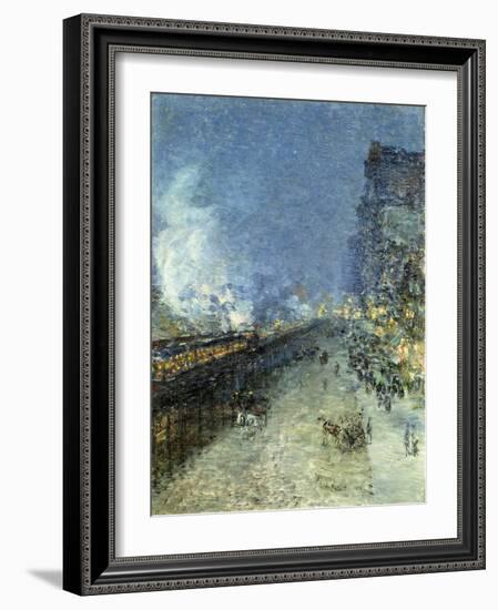 The El, New York-Childe Hassam-Framed Giclee Print