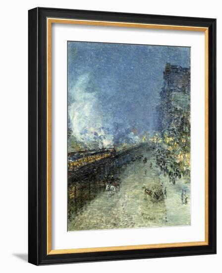 The El, New York-Childe Hassam-Framed Giclee Print