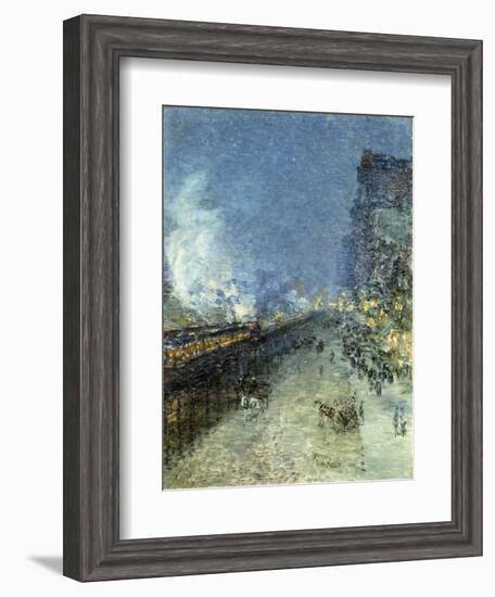 The El, New York-Childe Hassam-Framed Giclee Print