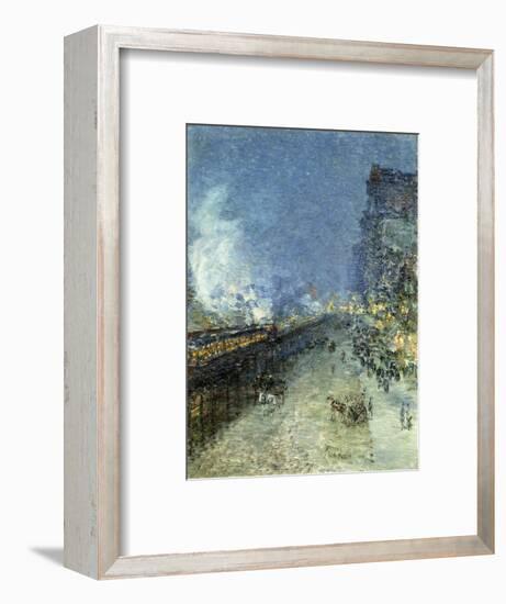 The El, New York-Childe Hassam-Framed Premium Giclee Print