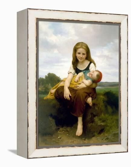 The Elder Sister, 1869 (Oil on Canvas)-William-Adolphe Bouguereau-Framed Premier Image Canvas