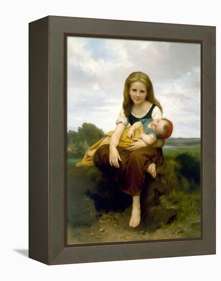 The Elder Sister, 1869 (Oil on Canvas)-William-Adolphe Bouguereau-Framed Premier Image Canvas