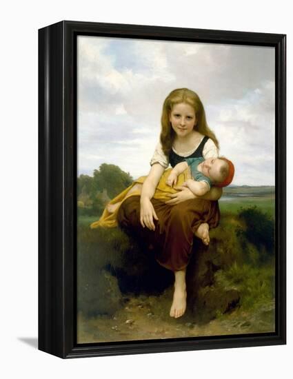 The Elder Sister, 1869 (Oil on Canvas)-William-Adolphe Bouguereau-Framed Premier Image Canvas