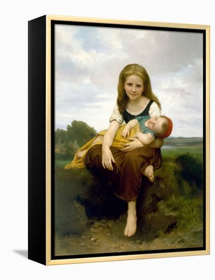 The Elder Sister, 1869 (Oil on Canvas)-William-Adolphe Bouguereau-Framed Premier Image Canvas