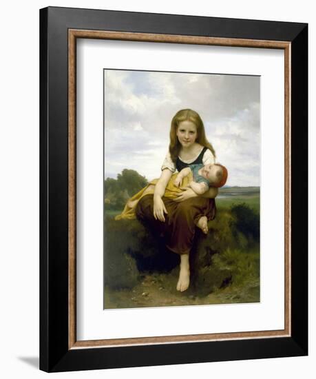 The Elder Sister (La Soeur Aîné), 1869-William-Adolphe Bouguereau-Framed Giclee Print