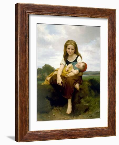 The Elder Sister (La Soeur Ainee)-William Adolphe Bouguereau-Framed Giclee Print