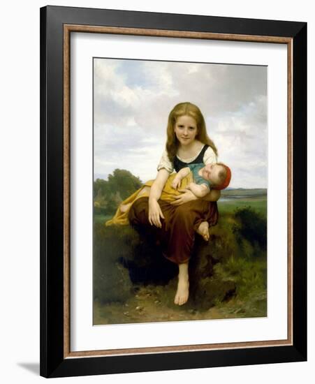 The Elder Sister (La Soeur Ainee)-William Adolphe Bouguereau-Framed Giclee Print