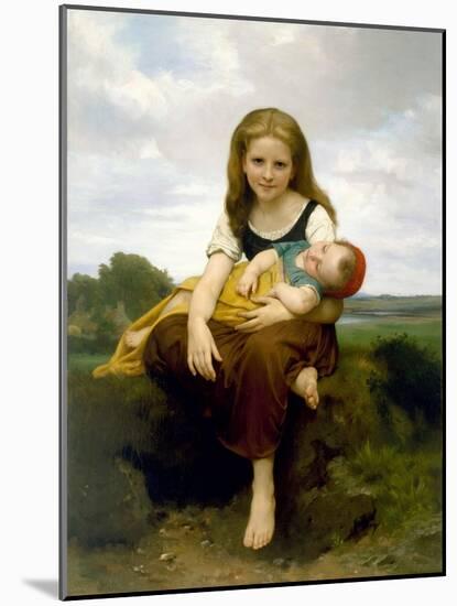 The Elder Sister (La Soeur Ainee)-William Adolphe Bouguereau-Mounted Giclee Print