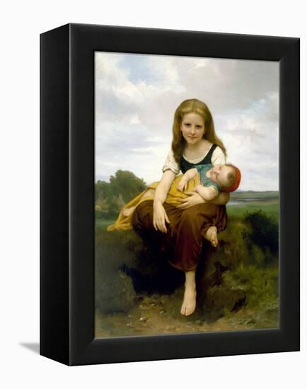 The Elder Sister (La Soeur Ainee)-William Adolphe Bouguereau-Framed Premier Image Canvas