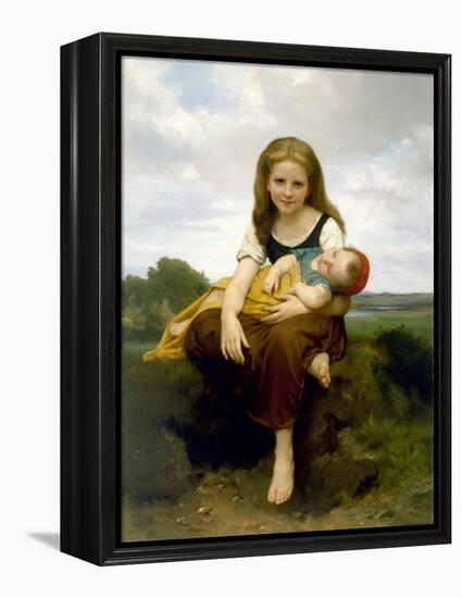 The Elder Sister (La Soeur Ainee)-William Adolphe Bouguereau-Framed Premier Image Canvas