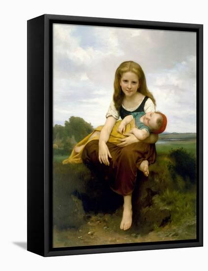 The Elder Sister (La Soeur Ainee)-William Adolphe Bouguereau-Framed Premier Image Canvas