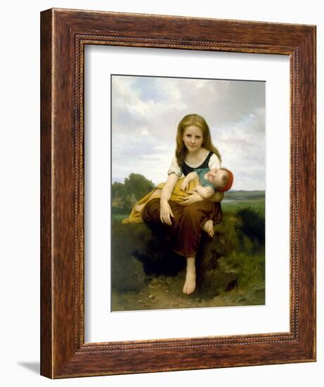 The Elder Sister (La Soeur Ainee)-William Adolphe Bouguereau-Framed Giclee Print