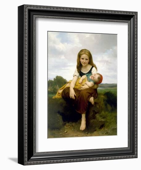 The Elder Sister (La Soeur Ainee)-William Adolphe Bouguereau-Framed Giclee Print