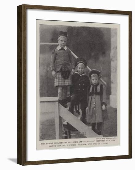 The Eldest Children of the Duke and Duchess of Cornwall and York-null-Framed Giclee Print