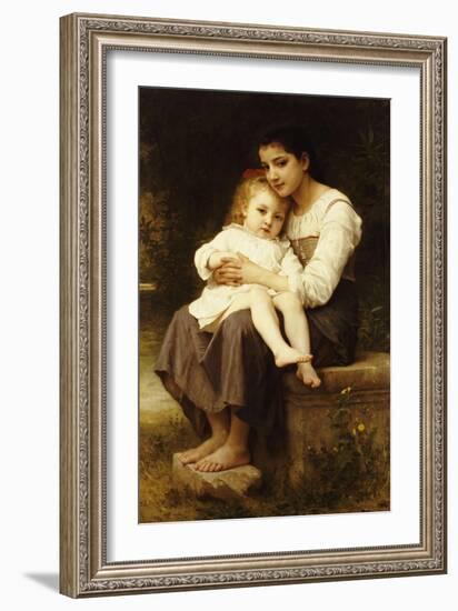 The Eldest Sister, 1886-William Adolphe Bouguereau-Framed Giclee Print