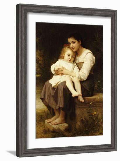 The Eldest Sister, 1886-William Adolphe Bouguereau-Framed Giclee Print