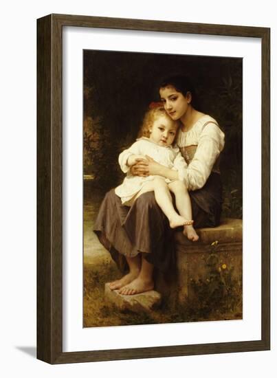 The Eldest Sister, 1886-William Adolphe Bouguereau-Framed Giclee Print