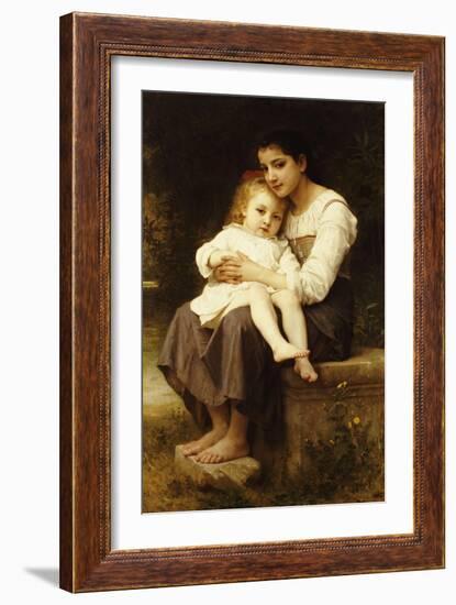 The Eldest Sister, 1886-William Adolphe Bouguereau-Framed Giclee Print